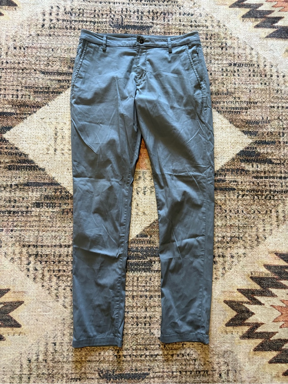 Birddogs Pants Mens 34x34 Grey Stretch Chino Performance Slim Straight